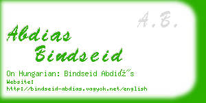 abdias bindseid business card